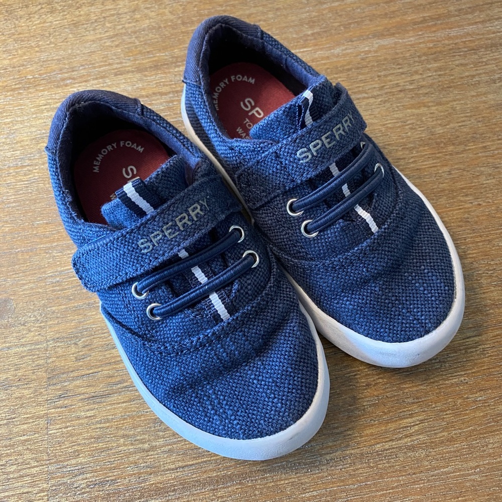 Sperry Kids Blue Canvas Shoes